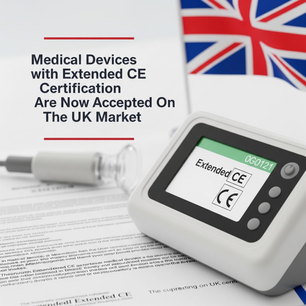 MHRA extends CE-marked device acceptance for smoother transition.
