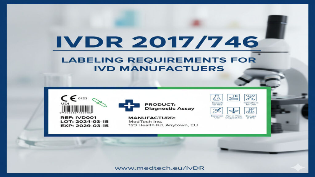IVDR-compliant label and IFU sample for IVD device under EU Regulation 2017/746