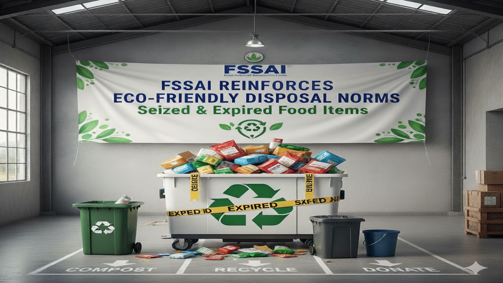 FSSAI advisory notice on eco-friendly disposal of food items, issued in November 2025