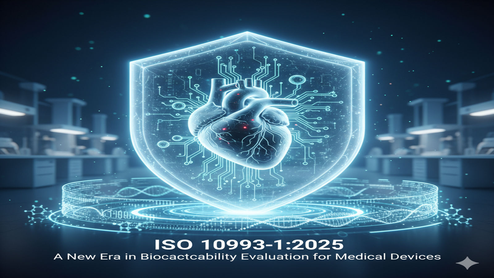 ISO 10993-1:2025 compliance guidance for medical device biocompatibility evaluation.