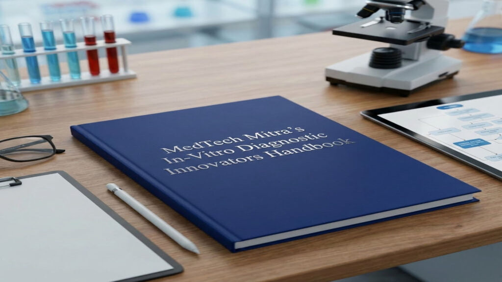MedTech Mitra’s In-Vitro Diagnostic Innovators Handbook, showcasing key insights for manufacturers in India.