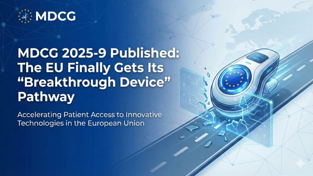 MDCG 2025-9 introducing the EU Breakthrough Device (BtX) regulatory pathway