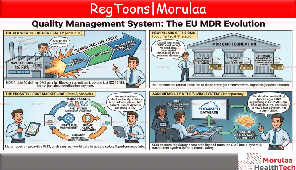 QMS framework for EU MDR 2017/745 compliance