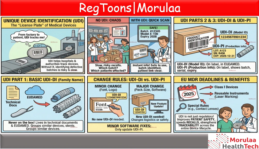 UDI label on medical device packaging ensuring compliance and safety
