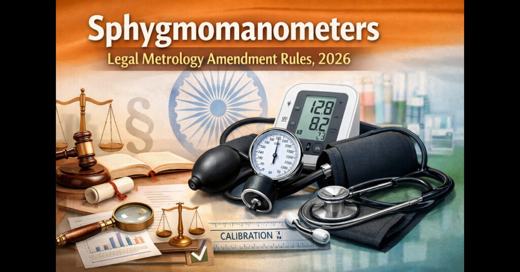 Legal Metrology Amendment Rules for sphygmomanometers and medical devices in India, 2026