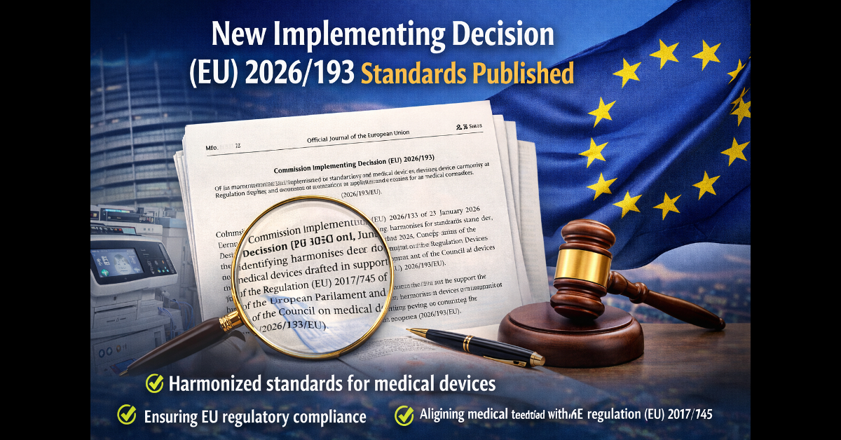 Harmonised standards for medical devices under EU 2026/193