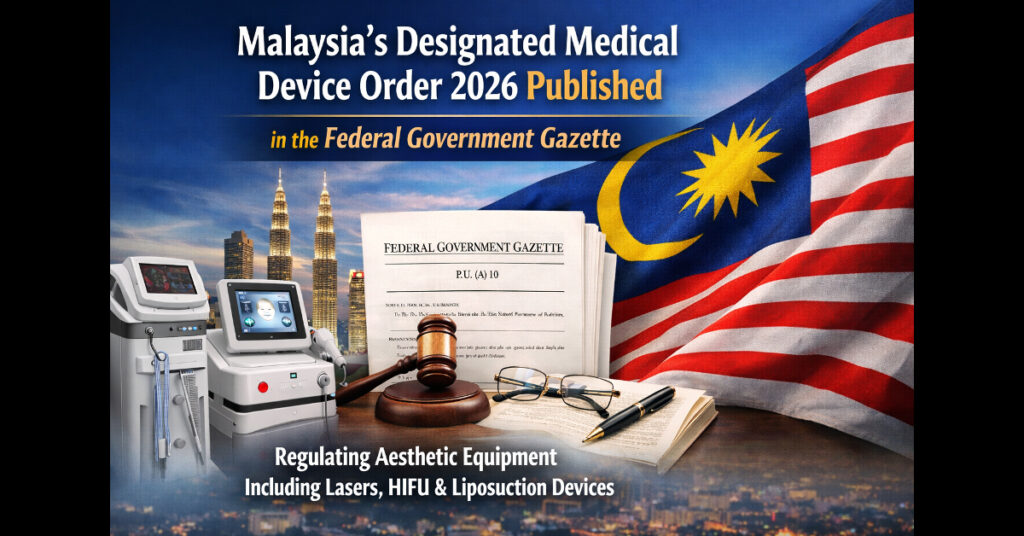 Aesthetic equipment regulated under the Federal Government Gazette in Malaysia
