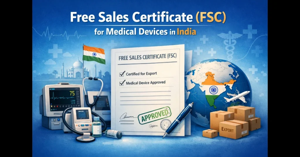 Free Sales Certificate (FSC) process for medical devices in India