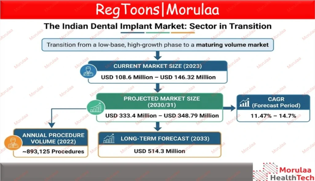 Indian dental implant market size and growth forecast