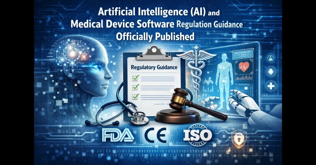 A professional digital illustration of a stethoscope overlaying a circuit board, representing AI in medicine